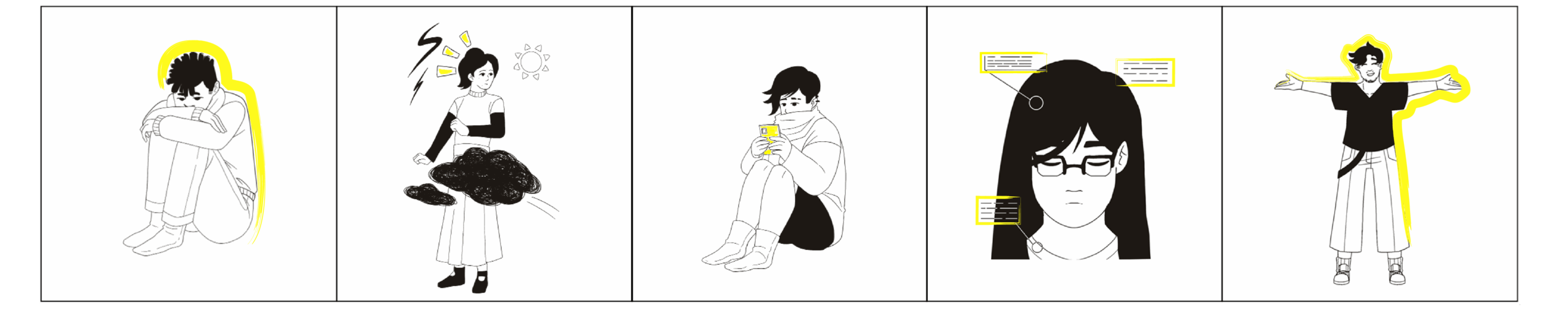 Cases reprenant les illustrations du site
